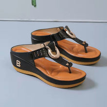 Load image into Gallery viewer, Ladies Flip Flop Wedge slippers