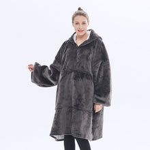 Load image into Gallery viewer, Heated Wearable Blanket Hoodie with Battery Pack