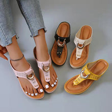 Load image into Gallery viewer, Ladies Flip Flop Wedge slippers