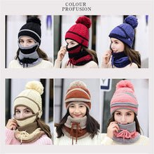Load image into Gallery viewer, 2021 New 3 in 1 Winter Beanie Set