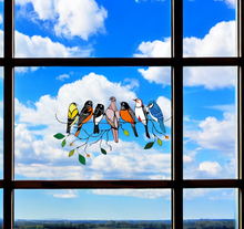 Load image into Gallery viewer, Birds Stained Glass Window Hangings