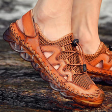 Load image into Gallery viewer, Men's Rubber Toe Cap Mesh Splicing Slippers Outdoor Water Sandals