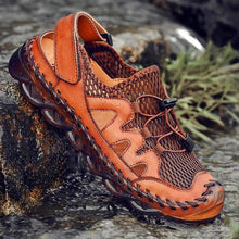Load image into Gallery viewer, Men's Rubber Toe Cap Mesh Splicing Slippers Outdoor Water Sandals
