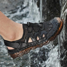 Load image into Gallery viewer, Men's Rubber Toe Cap Mesh Splicing Slippers Outdoor Water Sandals
