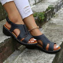Load image into Gallery viewer, Summer Velcro Fish Mouth Casual Women's Sandals
