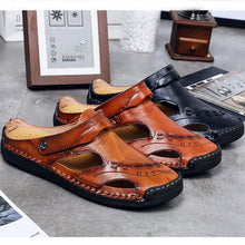Load image into Gallery viewer, Men's Casual Breathable Handmade Leather Sandals
