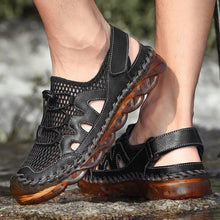 Load image into Gallery viewer, Men's Rubber Toe Cap Mesh Splicing Slippers Outdoor Water Sandals
