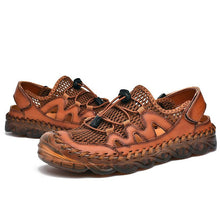 Load image into Gallery viewer, Men's Rubber Toe Cap Mesh Splicing Slippers Outdoor Water Sandals
